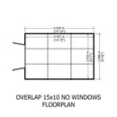 Garden Value Overlap 10 X 15 Windowless Shed