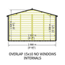 Garden Value Overlap 10 X 15 Windowless Shed