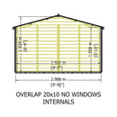 Garden Value Overlap 10 X 20 Windowless Apex Shed