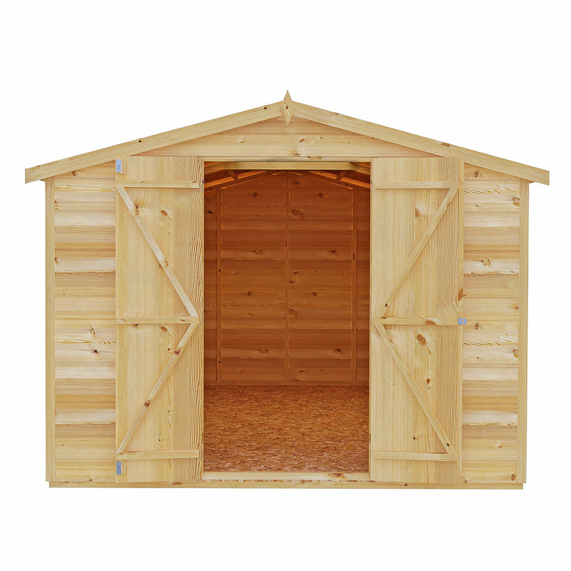 Garden Value Overlap 12 X 8 Windowless Shed