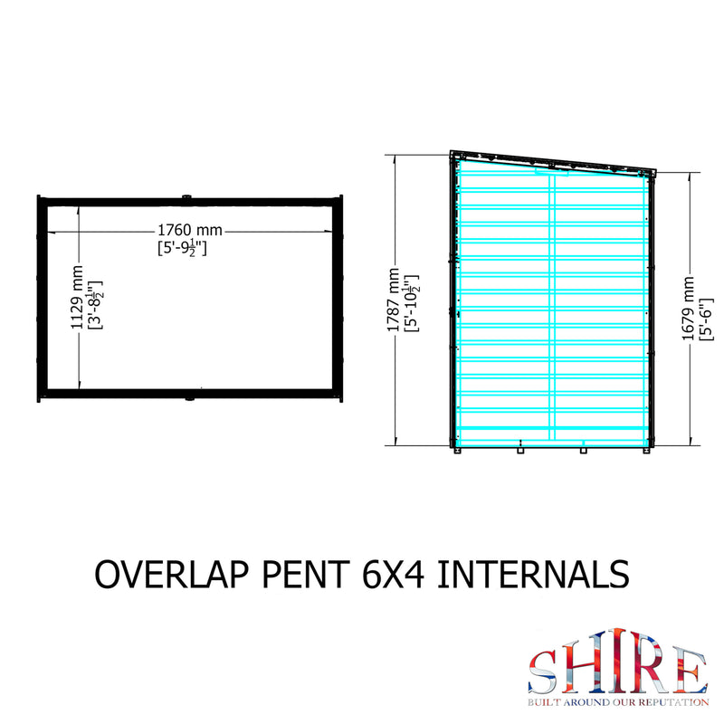 Garden Value Overlap 6 X 4 Pent Shed