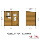 Garden Value Overlap 6 X 4 Pent Shed
