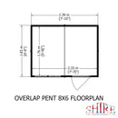 Garden Value Overlap 8 X 6 Pent Shed