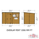 Garden Value Overlap 10 X 6 Pent Shed