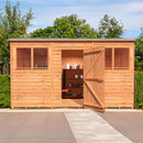 Garden Value 12 X 6 Overlap Pent Shed With Windows