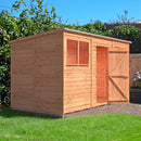 Garden Value 12 X 6 Overlap Pent Shed With Windows