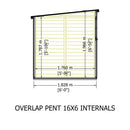 Garden Value 16 X 6 Overlap Pent Shed With Windows