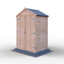 Garden Value Overlap 4 X 3 Double Door Shed With Shelves