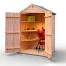 Garden Value Overlap 4 X 3 Double Door Shed With Shelves