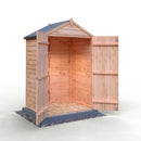 Garden Value Overlap 4 X 3 Double Door Shed With Shelves