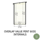 Garden Value Overlap 6 X 3 Pent Shed