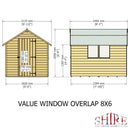 Garden Value Overlap 8 X 6 Shed With Window