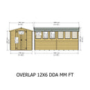 Garden Value Overlap 12 X 6 Apex Shed
