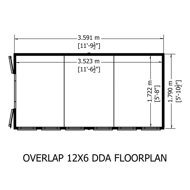 Garden Value Overlap 12 X 6 Apex Shed