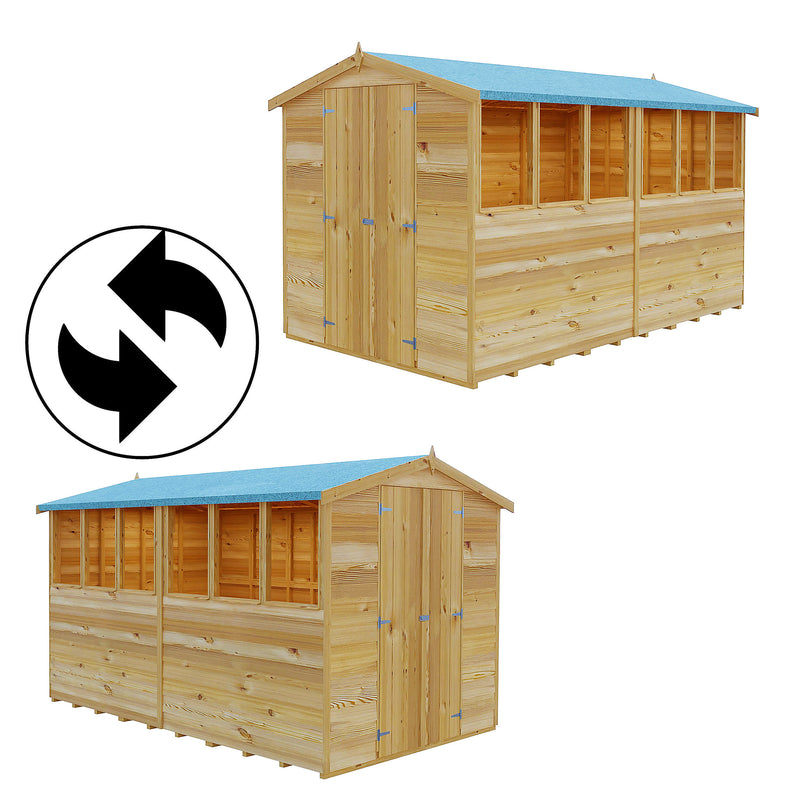 Garden Value Overlap 12 X 6 Apex Shed