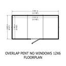Garden Value 12 X 6 Overlap Pent Shed