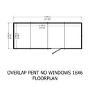 Garden Value 16 X 6 Overlap Pent Shed