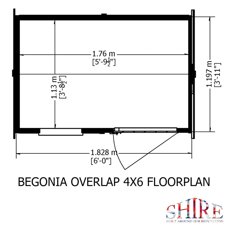 Garden Value Overlap 6 X 4 Reverse Apex Shed