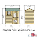 Garden Value Overlap 6 X 4 Reverse Apex Shed