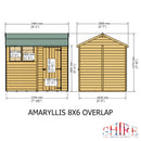 Garden Value Overlap 6 X 8 Reverse Apex Shed