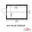 Garden Value Overlap 6 X 4 Shed