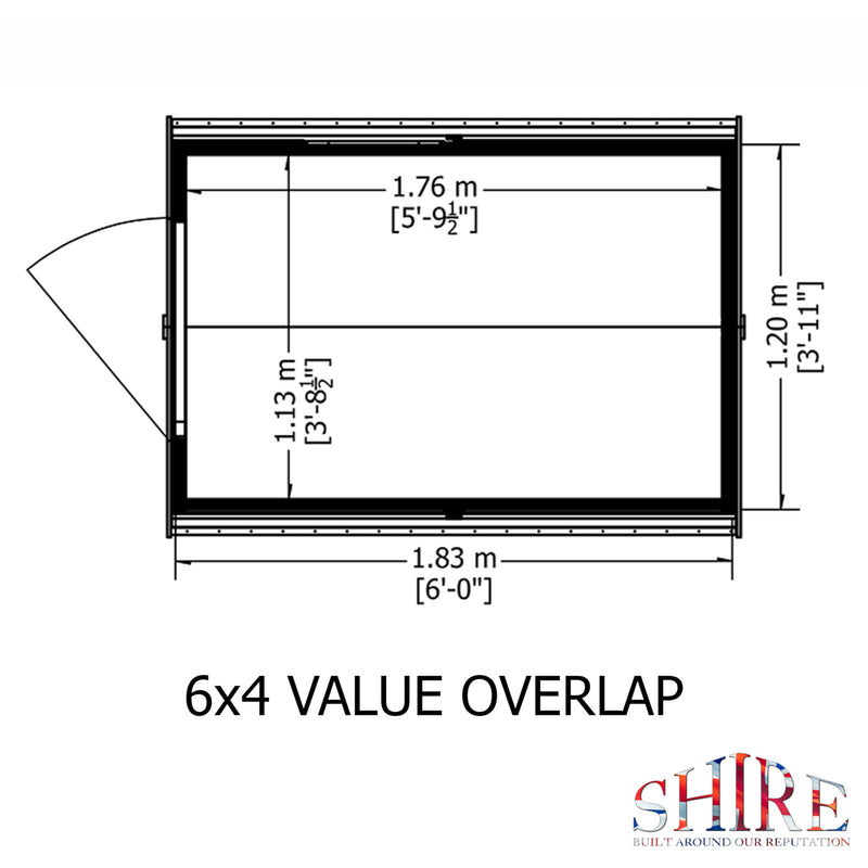 Garden Value Overlap 6 X 4 Shed