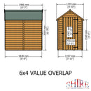 Garden Value Overlap 6 X 4 Shed