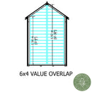 Garden Value Overlap 6 X 4 Shed