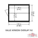 Garden Value Overlap 7 X 5 Shed With Window