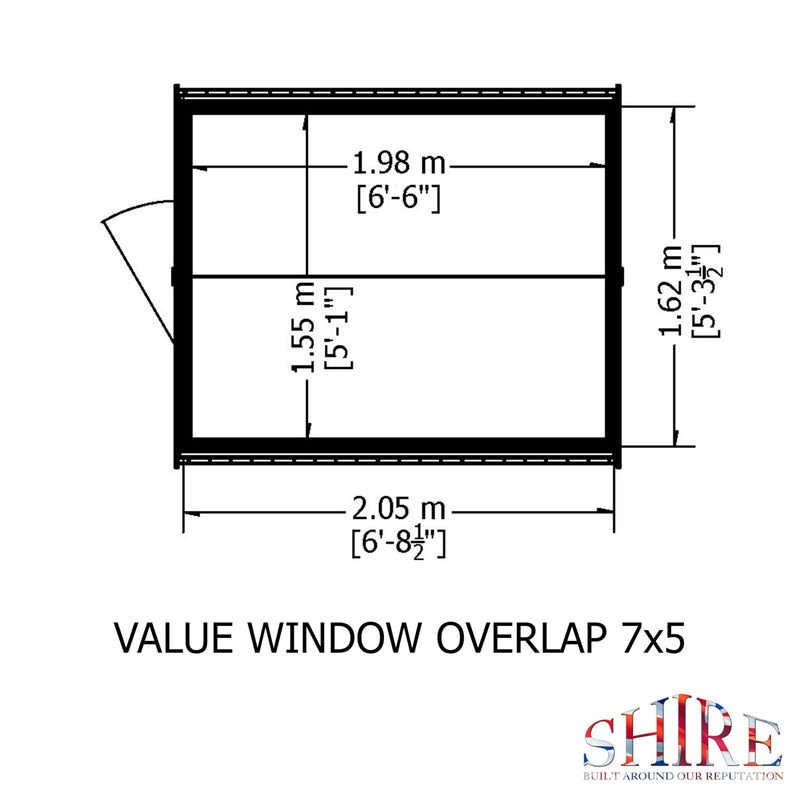 Garden Value Overlap 8 X 6 Shed