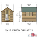 Garden Value Overlap 7 X 5 Shed With Window