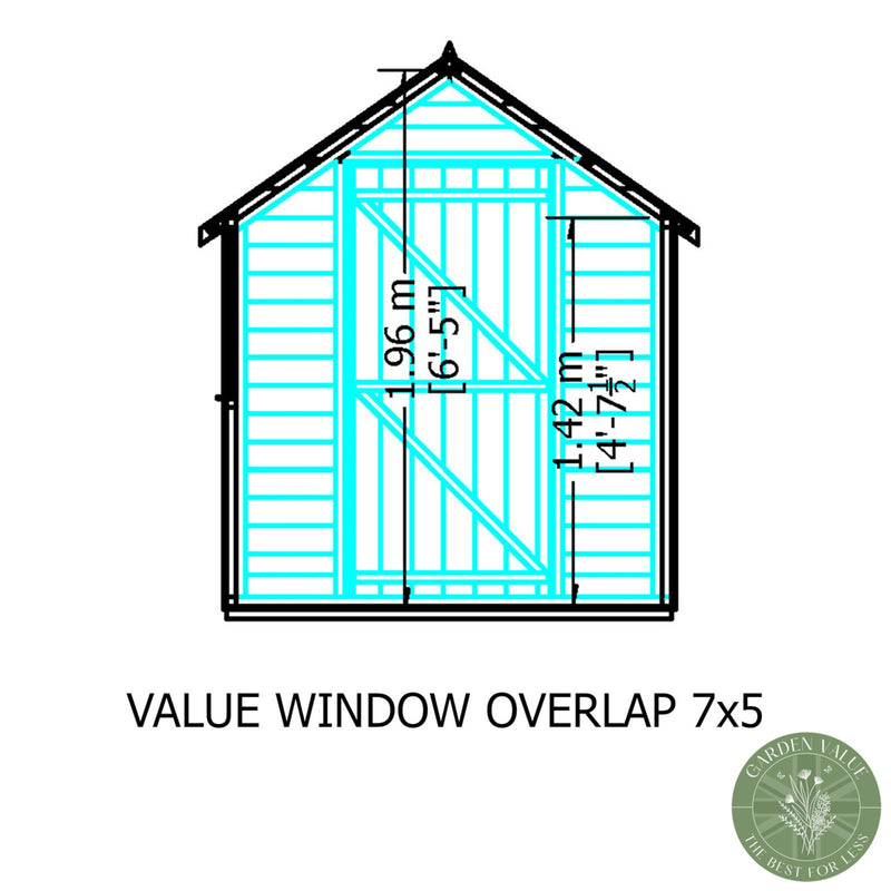 Garden Value Overlap 8 X 6 Shed