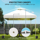 Outsunny 3x3 M Pop Up Gazebo W/ Wheels, One-Touch Party Tent, White