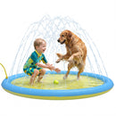 PawHut 150 Cm Splash Pad Sprinkler For Pets Dog Non-slip Outdoor Yellow