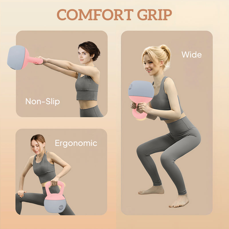 SPORTNOW 12KG Kettlebell with Soft Body and Non-Slip Handle