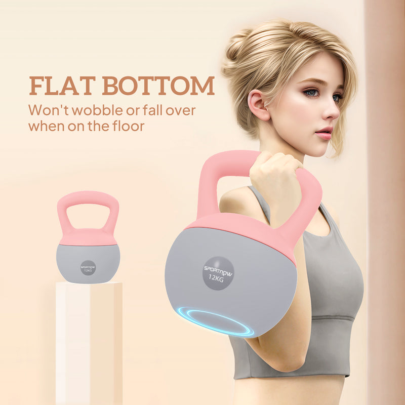 SPORTNOW 12KG Kettlebell with Soft Body and Non-Slip Handle