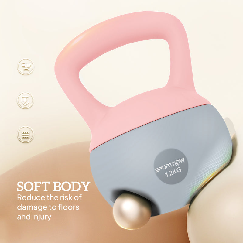 SPORTNOW 12KG Kettlebell with Soft Body and Non-Slip Handle