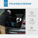 HOMCOM Folding Rollator Walker with Seat, Backrest, Bag, 4 Wheels