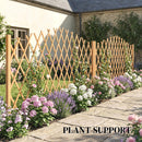 Outsunny Wooden Expanding Fence Panels, 180 x 30 x 103cm, Brown