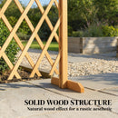 Outsunny Wooden Expanding Fence Panels, 180 x 30 x 103cm, Brown