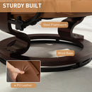 HOMCOM PU Leather Manual Reclining Armchair Footstool Padded Seat Brown