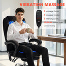 HOMCOM Massage Office Chair With Heat, 135° Reclining Desk Chair, Black