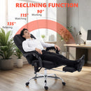 HOMCOM Massage Office Chair With Heat, 135° Reclining Desk Chair, Black