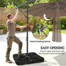 Outsunny 3(m) Banana Parasol Cantilever Umbrella Garden W/ Base Weights