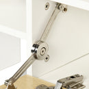 HOMCOM TV Cabinet Unit w/ Wall-Mounted Shelf, Open Shelves White and Natural