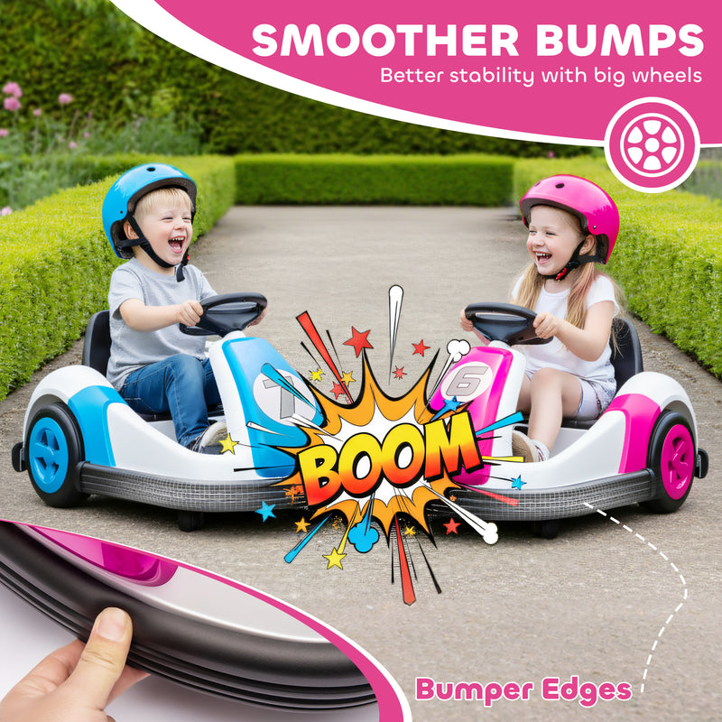 AIYAPLAY Kids Bumper Car with 360-Degree Rotation Spin, Safety Belt