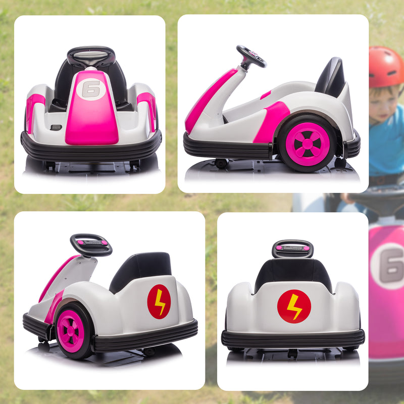 AIYAPLAY Kids Bumper Car with 360-Degree Rotation Spin, Safety Belt