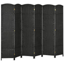 HOMCOM 6 Panel Folding Room Divider, Privacy Screen, 240 x 170cm, Black