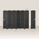 HOMCOM 6 Panel Folding Room Divider, Privacy Screen, 240 x 170cm, Black