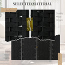HOMCOM 6 Panel Folding Room Divider, Privacy Screen, 240 x 170cm, Black